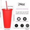 Reusable 24 Oz,Plastic Cups, (10, Rot)