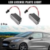 X AUTOHAUX 2pcs LED License Plate Light Lamp White Light