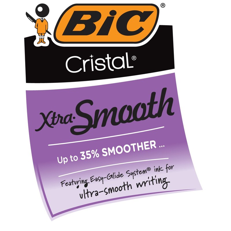 BIC Cristal Xtra Smooth Ballpoint Pen, Medium Point (1.0mm), Red,