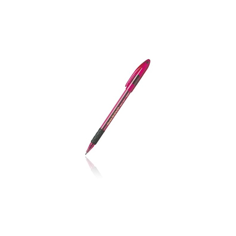 Pentel Razzle Dazzel R.S.V.P. Ballpoint Pen, Medium Point, Pink Barrel,
