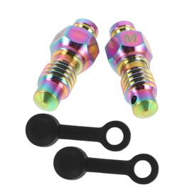 BESPORTBLE Durable Brake Bleeder Screws and Caps Kit Essential Motorcycle and Bicycle Accessory for Efficient Brake System Maintenance Includes Colored Bleeder Screws and Dust Caps