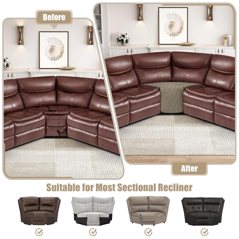 KinCam Waterproof Recliner Sectional Couch Covers, Oversized Reclining Sofa Covers
