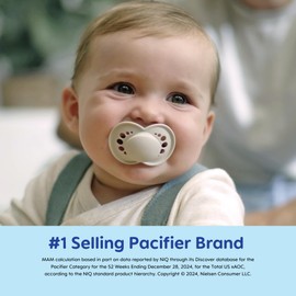 MAM Original Matte Pacifier (1 Sterilizing Pacifier Case), 6 Plus Months, Unisex Baby Pacifier, Best Pacifiers for Breastfed Babies, 6-16 Months (Pack of 2)