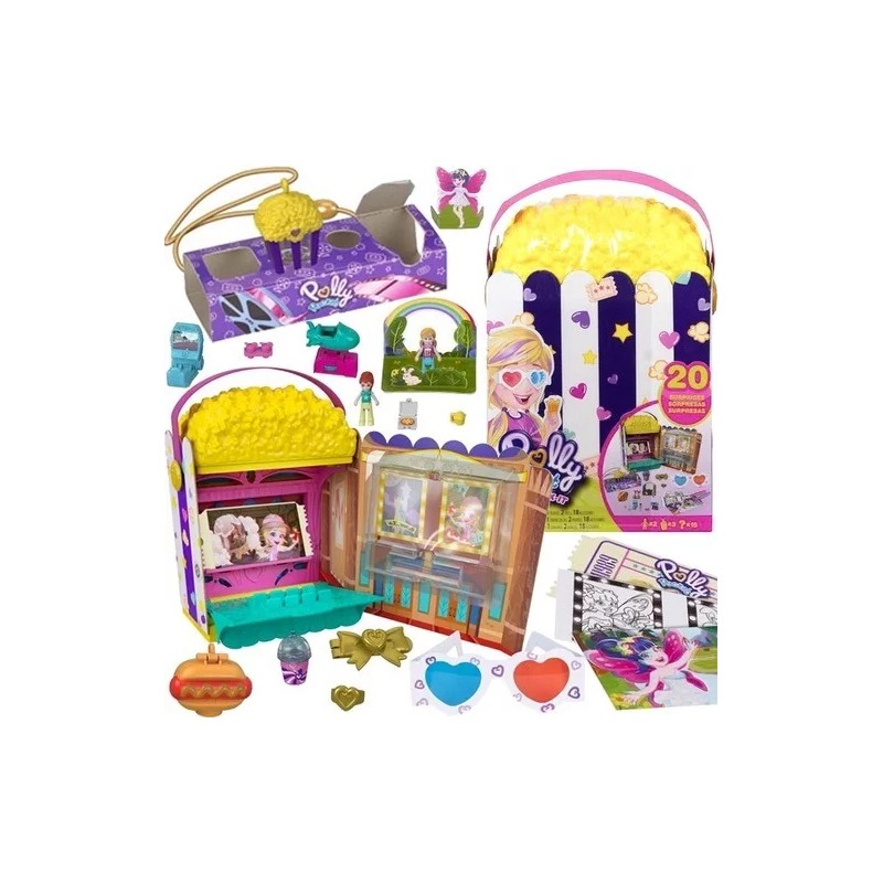 Polly Pocket Miniatura Popcorn Bucket Movie Theater Theme