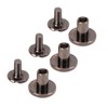 200 Sets Chicago Screws 9.5x8mm DIY Uniform Coating Brass Leather