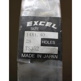 EXCELL RIMS 14X1.40 28 HOLES  SILVER TAKASAGO TS352