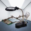 Magnifying Glass Soldering Station Professional LED Lamp Magnifier with Auxiliary