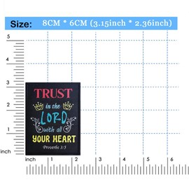 Minason 4Pcs Bible Verse Patches, Proverbs3:5| Numbers 6:24| Matthew 19:16| Corinthians 16:14 | Trust The Lord/All Things are Possible Embroidery Tactical Morale Hook & Loop Patch, SJZH004