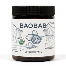 One Farm by WAAYB Organic Baobab Powder Non-GMO, Fair-Trade, Vegan, Gluten Free, Single Origin, 100% South African Baobab, Premium Quality in Resealable Jar