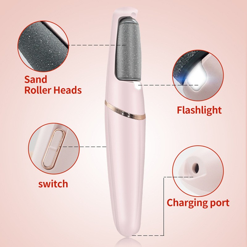 Electric Callus Remover Electric Foot Care Pedicure Set LED Rechargeable
