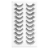 JIECAI Mink Lashes Fluff False Eyelashes Cat Eye 8D Volume