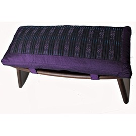 Boon Decor Meditation Bench & Cushion Set - Folding Seiza - Global Weave Purple