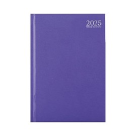 1ABOVE 2025 Premium Quality A5 Week to View Diary | Pastel colour | Hardback Casebound Cover & Ribbon Marker WTV Year Planner for Business, Office, Home, Appointments (PURPLE)