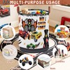 Race Car Round Waterproof laundry basket,Fire Decor for Boys Room,Kids