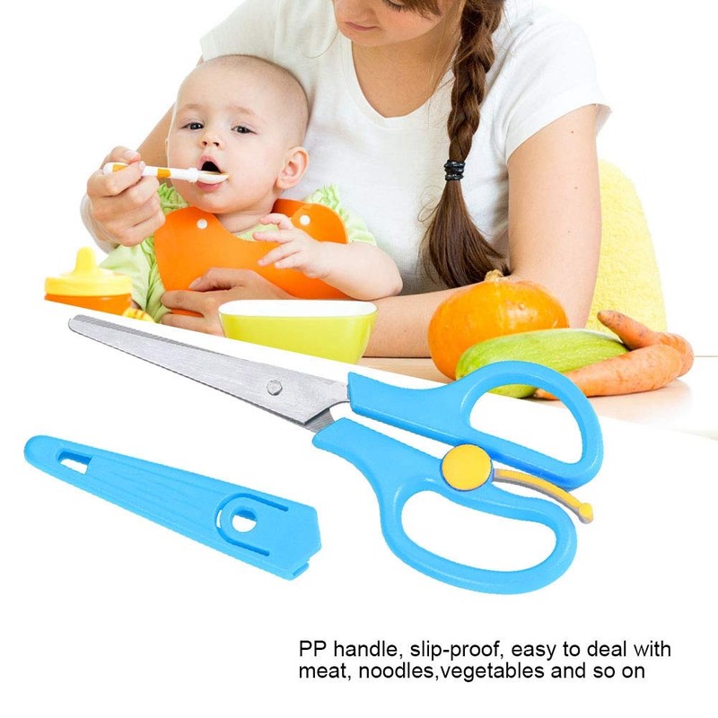 Food Shears Stainless Steel Baby Scissors Food Scissor with Plastic