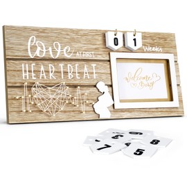 Sonogram Picture Frame,Baby Ultrasound Picture Frames With Pregnancy Countdown Weeks,Standard 4"X3" Ultrasound Photo,Pregnancy Congratulations Gift,Gender Reveal Ideas,First Time Dad Mom Gifts