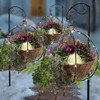 Artificial Christmas Hanging Basket with Pine Cones Red Berries White