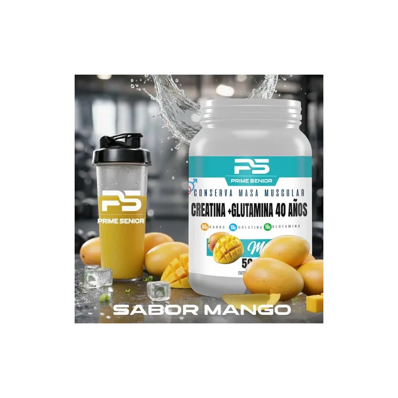 Suplemento Creatina +glutamina Prime Senior 1kg 50 Servicios