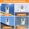 Fardtry 8 Inch Adjustable Galvanized Steel Chimney Cap, Round Chimney