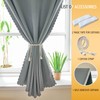 Jilron Magic Tape Stick on Portable Curtains for Windows,Bedroom Blackout