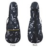 HilerPunk Musical Note Pattern Concert Ukulele Bag,Case,23Inch 600D Waterproof Oxford