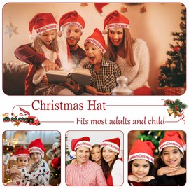 HOOPOE Pack of 15 Adult Santa Hats, Funny Christmas Hats, Adult 40 x 28 cm, Santa Hat, Adult Christmas Hat for Christmas Party