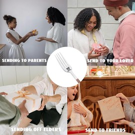 Boyfriend Husband Christmas Birthday Gifts for Best Friend Boyfriend Wife Salad Dinner Forks for Girlfriend Son Daughter Wooden Handle Dessert Fork for Salad Lovers Neighbor Boss New Home Gifts