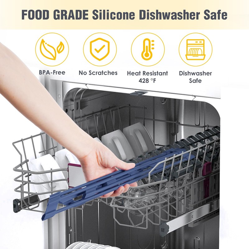 Tomorotec Compact Silicone-Coated Triangle Dish Drying Rack for Sink Corner