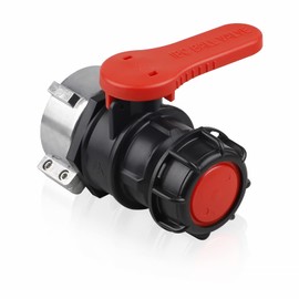 SWAWIS IBC Adapter Ball Valve Tank Drain Valve Replacement Ball Valve IBC Stop Valve Outlet Valve IBC Tank Accessories Flap Valve for IBC Container, Water Tank, Water Butt, Canister DN50 (75 mm)