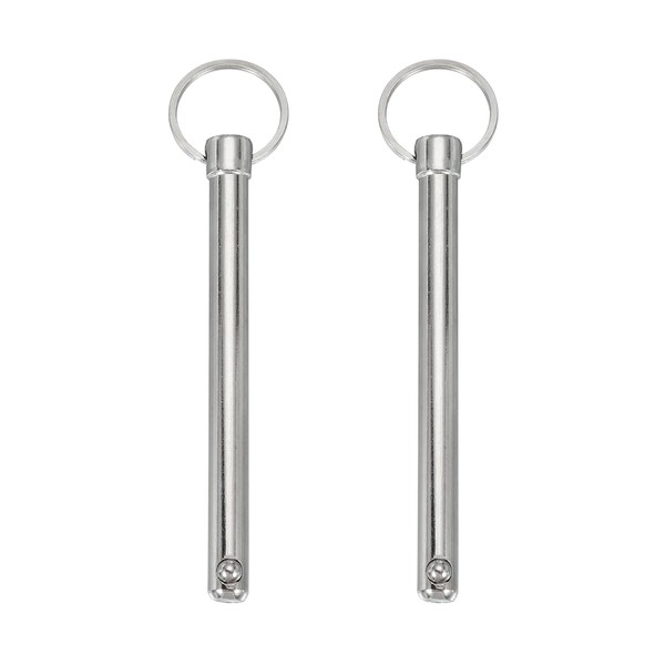 sourcing map Quick Release Pin, Dia 3/8"(10mm) Usable Length 3.58"(91mm)