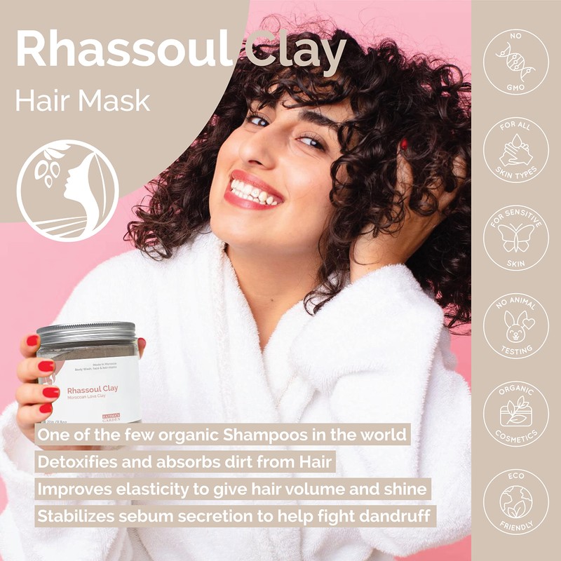 Fatima's Garden - 100% Natural Ghassoul Clay Powder with Argan