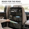 Black Polyester Car Seat Back Organizer with Multi-Pocket Hanging Storage