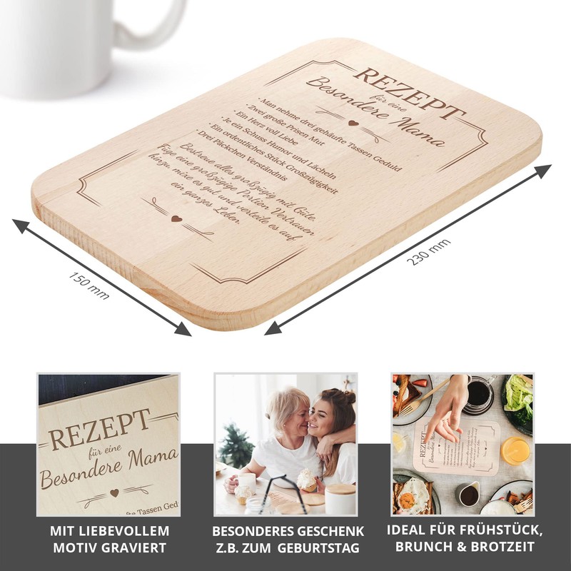 Casa Vivente Chopping Boards with Engraving for Mum - Standard