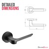 Decoranddecor Mirage Matt Black Internal Door Handles Lever On Rose