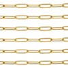 Julie Wang 2 Meters Gold Stainless Steel Paperclip Chain for