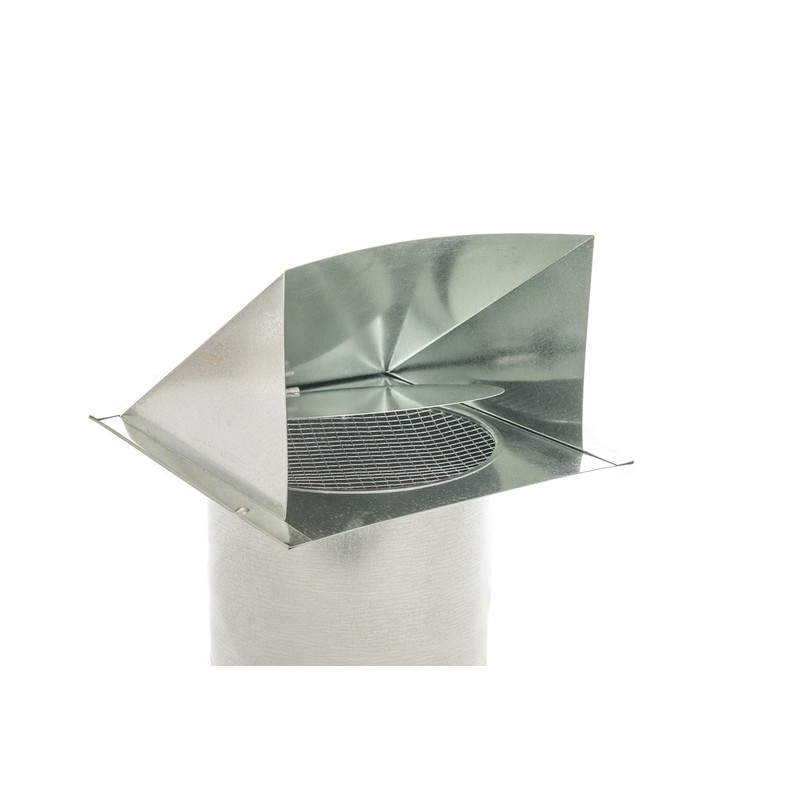 FAMCO Galvanized Steel Hooded Wall Vent with Screen and Damper,
