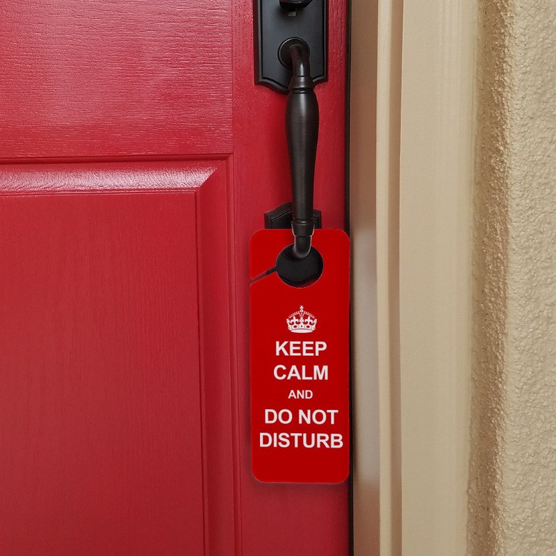 Graphics and More Keep Calm and Do Not Disturb Red