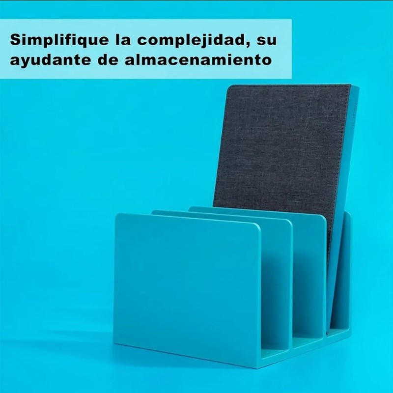 Bookends Simple Style Wide Mouth Design Blue Color Plastic Material
