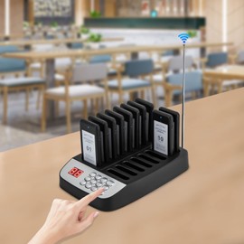 LIAPDG Restaurant Pager System, Pagers for Restaurants Buzzer System Pager Wireless Guest Customer Service Calling System Lineup Queue Signal Beepers for Food Courts, Milk Tea Stores