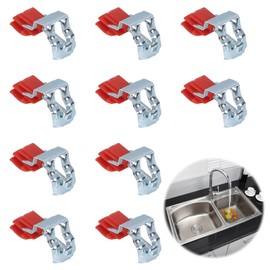Sink Bow Mounting Brackets Sink Bow Adjustable Stainless Steel Sink Mounting Brackets Undermount Sink Clips for Kitchen Bathroom Shower 50 x 25 x 18 mm Pack of 10