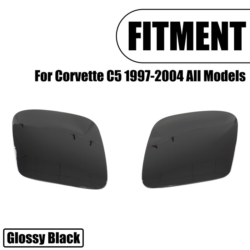 PFRREOR 2PCS Headlight Cover for Corvette C5 1997-2004 Factory Style