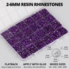 30000Pcs Resin Rhinestones for Crafting Bedazzling, Purple Flatback Gems Crystal