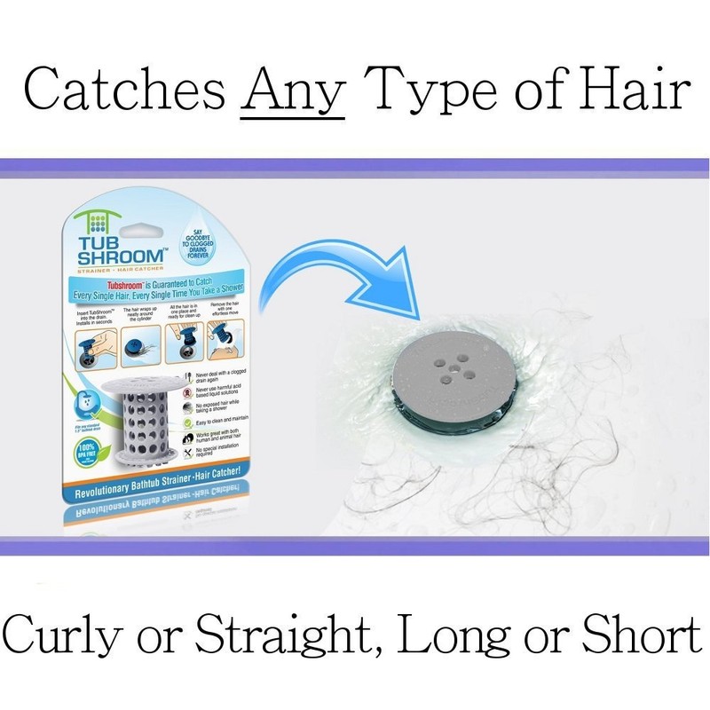 TubShroom and SinkShroom Drain Protectors Hair Catchers for Bathtubs and
