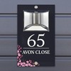 Custom Signs Solar Illuminated Modern Anthracite House Number Sign 24cm