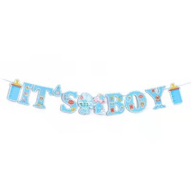 Fedyufook Blue It's A Boy Banner for Boy Baby Shower 1st Birthday Gender Reveal Decoration Party Supplies