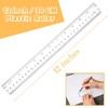 Plastic Ruler, 12 Inch Clear Plastic Ruler, Centimeter, Millimeter and
