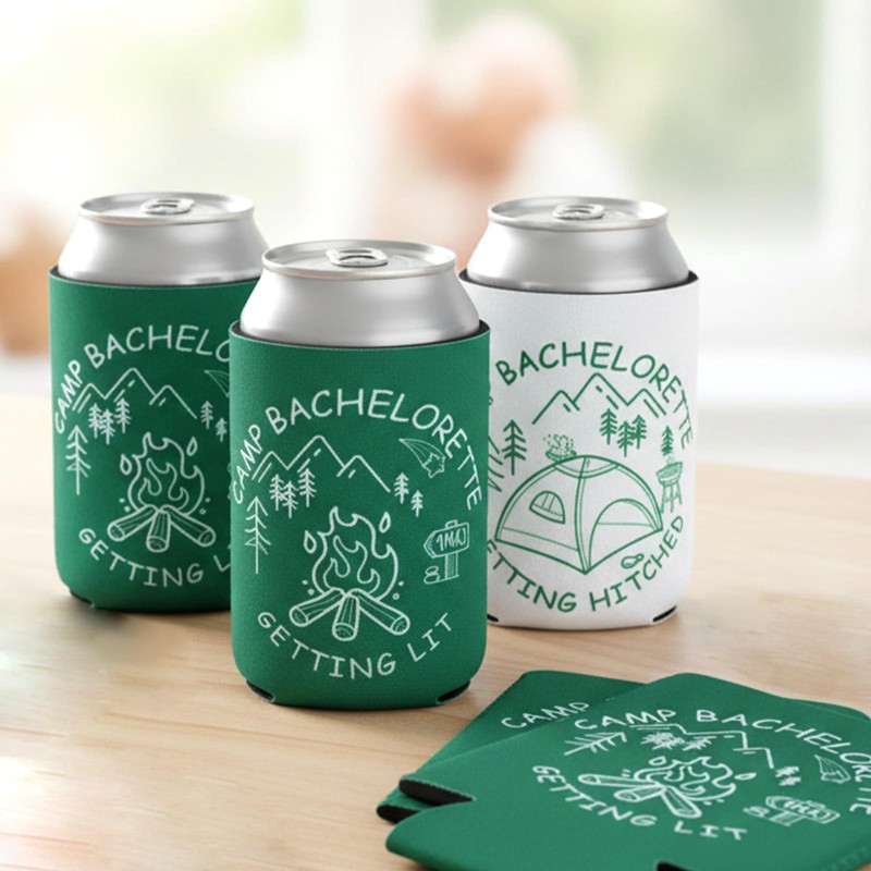 12 Pcs Reusable Camp Bachelorette Party Can Coolers for Bridal