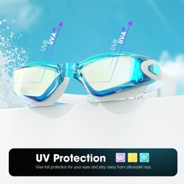 Braylin Swim Goggles, 2-Pack Swimming Goggles, Anti Fog, No Leaking For Adult Women Men Youth