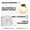 ILOVINIT Outdoor Solar Table Lamp, USB Rechargeable Portable Lantern Waterproof,