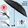 NBtoUS 2 Pack 48.6" Double Canopy Umbrella with Clamp, UPF50+